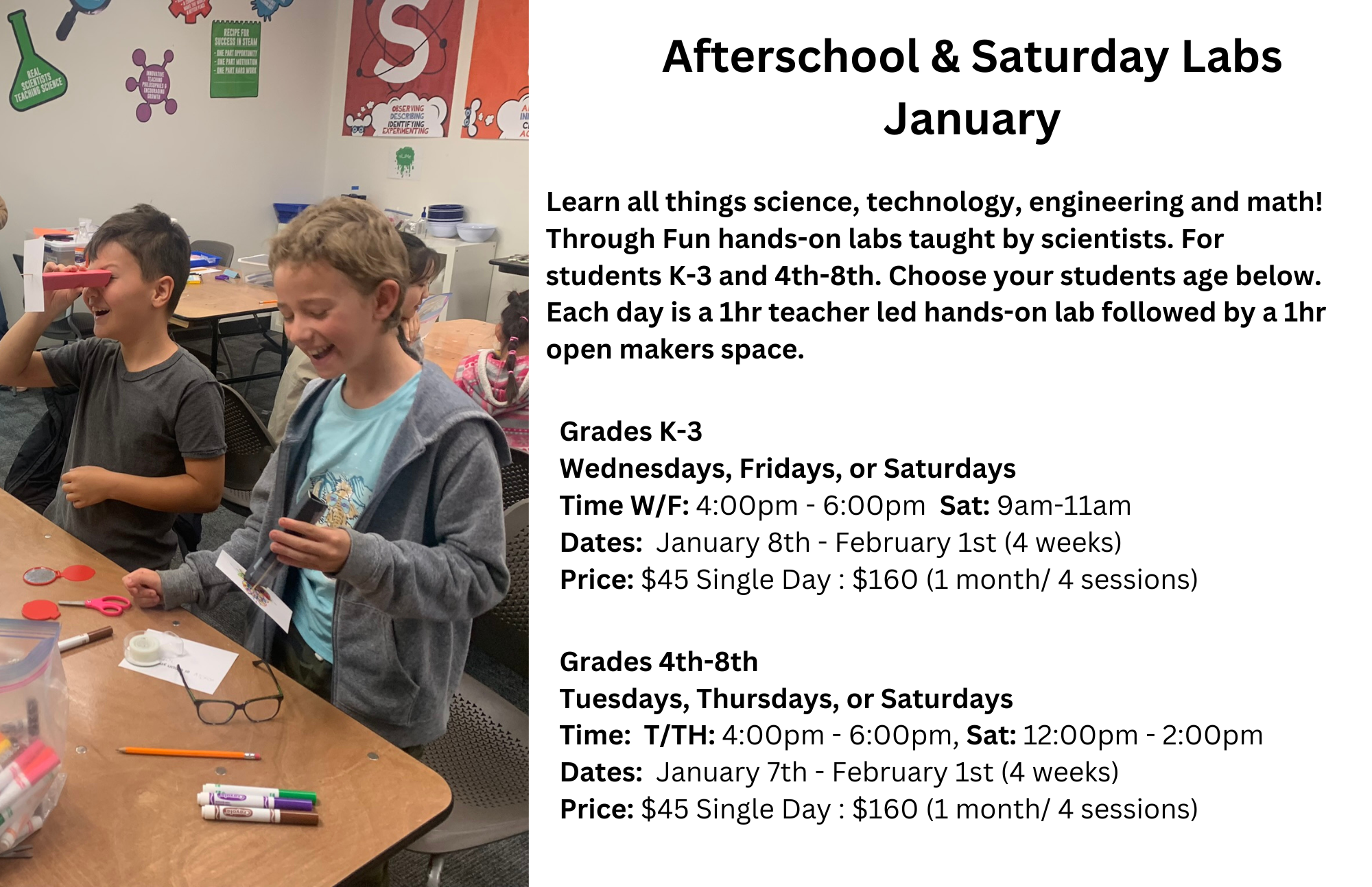 Register Today for the STEM Discovery Center   San Diego Lab Rats